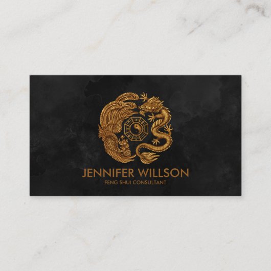 Ornament Phoenix en Dragon Visitekaartje (Voorkant)