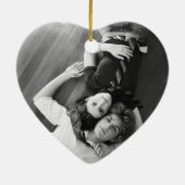 Ornament Pink and Cream Floral Wedding Keepslag (Achterkant)