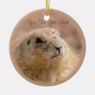 Ornament: Prairie Dog (Circle) Keramisch Ornament