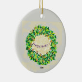 Ornament Prettige feestdagen: Kerstkrans /Kerst (Rechts)