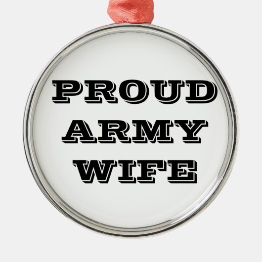 Ornament Proud Army Wife (Voorkant)