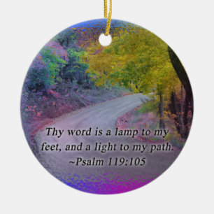 ORNAMENT PSALM 119:105 Mijn Word-lamp aan mijn gez