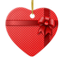 Ornament Red Cadeau Bow
