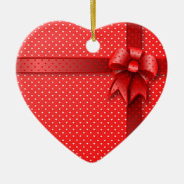 Ornament Red Cadeau Bow