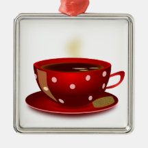 Ornament Red Coffee Cup