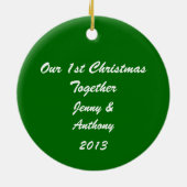 Ornament Red Green Holly 1 kerst (Achterkant)