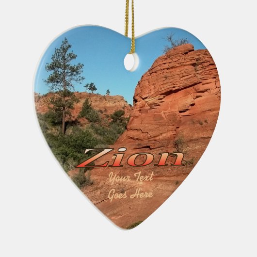 Ornament: Red Rock in Zion (hart) Keramisch Ornament (Rechts)