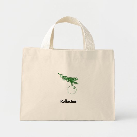 Ornament reflectie mini tote bag (Voorkant)