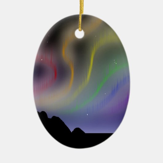 Ornament: Regenbooglicht Keramisch Ornament (Voorkant)