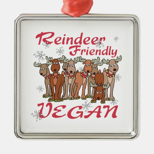 Ornament Reindeer Friendly Vegan (Voorkant)