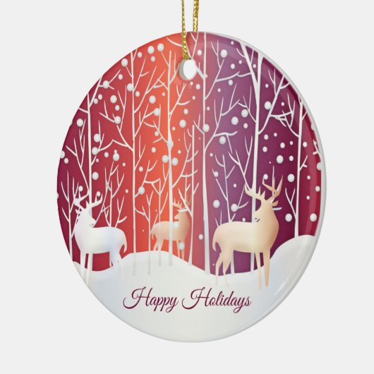 Ornament rendierziekte Snowy Holiday (Links)