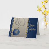 Ornament Ribbon Folded Wenskaart Kaart (Gele Bloem)