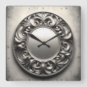 ornament ring  vierkante klok (Voorkant)