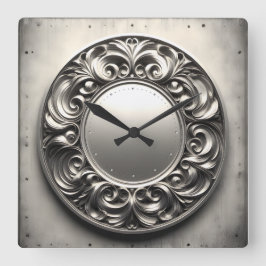 ornament ring  vierkante klok