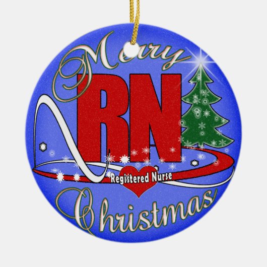 ORNAMENT - RN NURSE - MERRY CHRISTMAS (Voorkant)