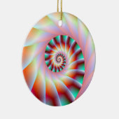 Ornament rode Turquoise en roze spiraal (Rechts)