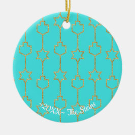 Ornament rond de Hanukkah "Hanging Gold Charms"