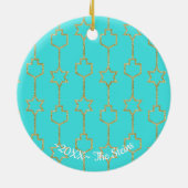 Ornament rond de Hanukkah "Hanging Gold Charms" (Achterkant)