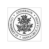 Ornament rond retouradres Rubberstempel (Afrduk)