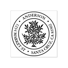  Ornament rond retouradres Rubberstempel