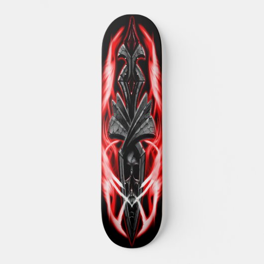 Ornament Rood Persoonlijk Skateboard (Voorkant)