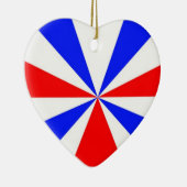 Ornament rood wit en blauw hart (Rechts)