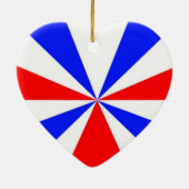Ornament rood wit en blauw hart (Achterkant)