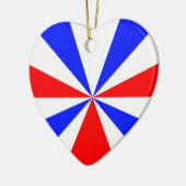 Ornament rood wit en blauw hart (Links)