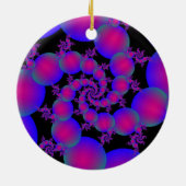 Ornament Roze en Blauwe Spiral Bubbles (Achterkant)