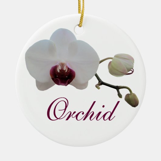 Ornament - Ruby-Lipped White Orchid (Voorkant)