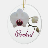 Ornament - Ruby-Lipped White Orchid (Links)