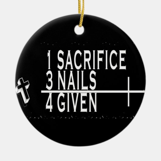 ORNAMENT - SACRIFICE PLUS 3 NAILS = FORGIVED (Voorkant)