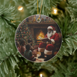 Ornament Santa lezen voor kinderen