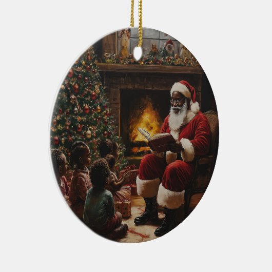 Ornament Santa lezen voor kinderen (Rechts)