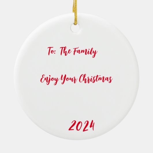 Ornament Santa's Sleigh (Achterkant)