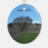 Ornament: Schilderachtig Paso Robles Vineyard Keramisch Ornament (Links)
