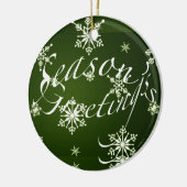 Ornament Seizoensgroeten - Groen (Links)