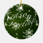 Ornament Seizoensgroeten - Groen (Achterkant)