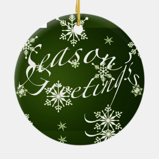 Ornament Seizoensgroeten - Groen (Achterkant)