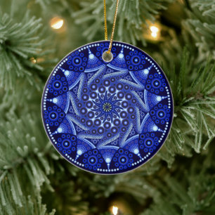 Ornament september Birthstone Sapphire Mandala