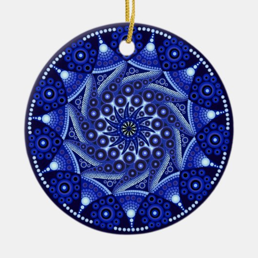 Ornament september Birthstone Sapphire Mandala (Voorkant)