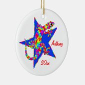 Ornament Sidney Salamander Star Kerstmis Keepomwil (Rechts)