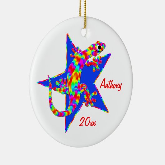 Ornament Sidney Salamander Star Kerstmis Keepomwil (Rechts)