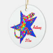 Ornament Sidney Salamander Star Kerstmis Keepomwil (Links)