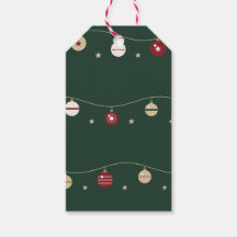 Ornament slingers en sterren op groen