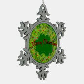 Ornament - Sneeuwvlok - Krans met Groet (Links)
