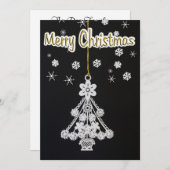 Ornament & Sneeuwvlokken Kaart (Voorkant / Achterkant)