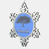 Ornament - Snowflake - Familieboom met naam (Rechts)