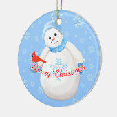 Ornament Snowman en Kardinaal Kerstmis (Links)