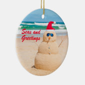 Ornament Snowman met kerstfeestdag (Rechts)